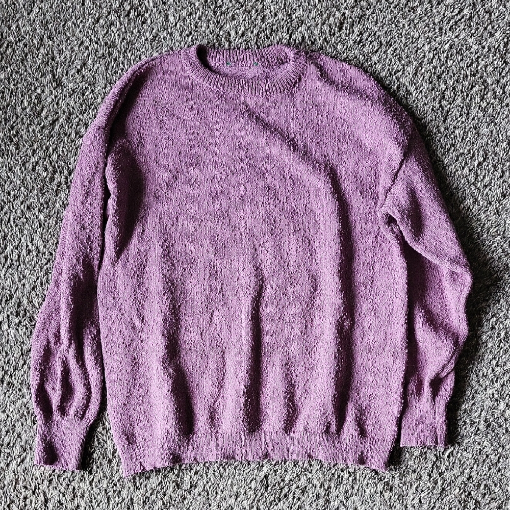Purple Textured Sweater Size L